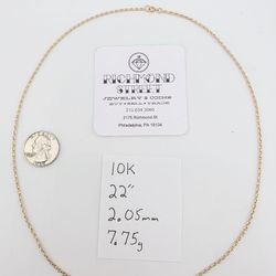 10k gold 22" hermes link chain