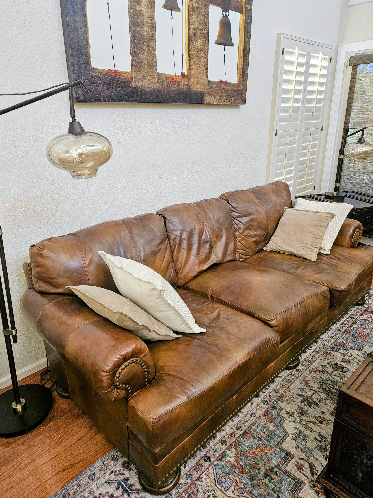 Oversized Real Leather Sofa Great Condition