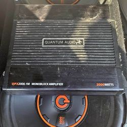 Two 1000 Watt Speakers With A 2000 Watt Amplifier 