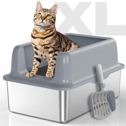 Stainless Steel Cat Litter Box