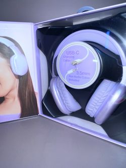 Wireless Over-Ear Headphones in Purple