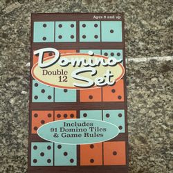 Domino Double 12 Set - Orange and Blue