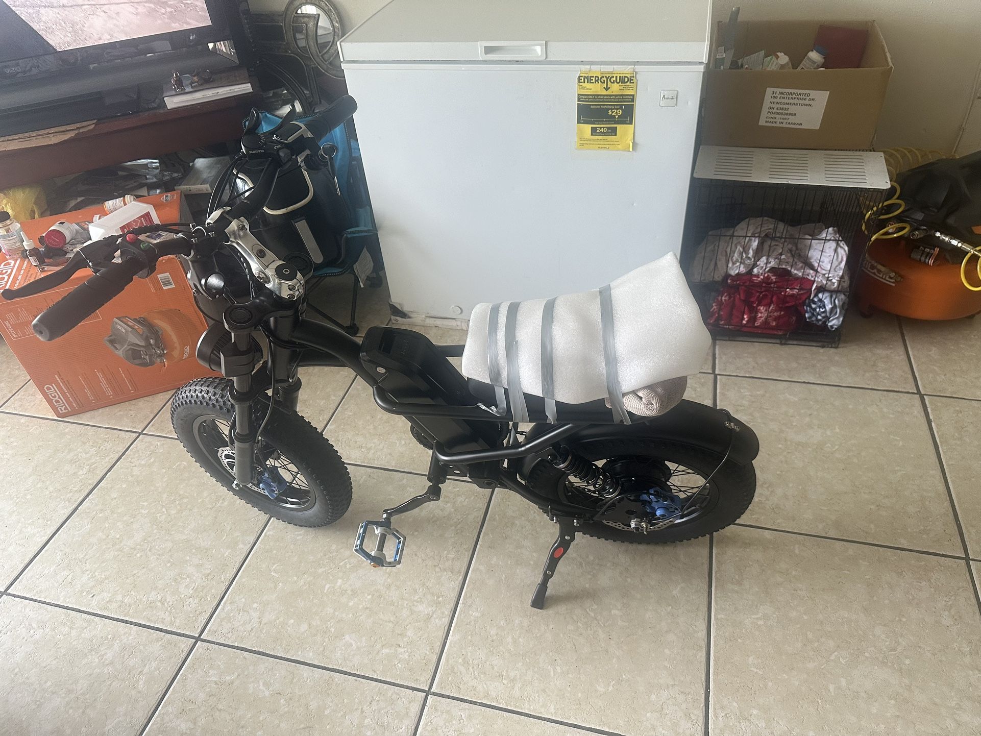 JOYWAY Electric Bike 3.0" Fat Tire Electric Bike, Commuting Electric Mountain Bike, Dual Shock Absorber