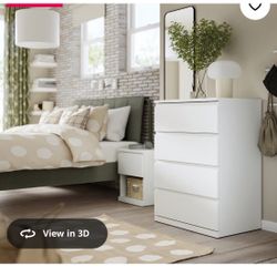 4 Drawer Dresser White