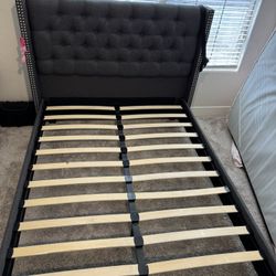 Upholstered Full Size Bed Frame 