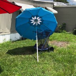 Old Beach Buggy And SunShade Umbrella 
