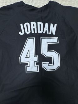 2XL Jordan #45 Black Baseball Jersey