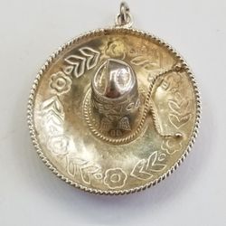 Sterling Silver Sombrero Charm/Pendant 