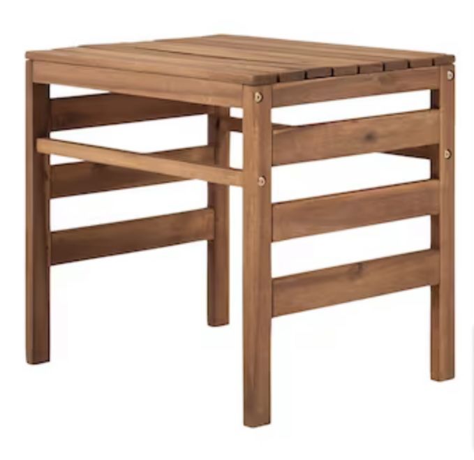 Brand New Acacia Wood Side Table