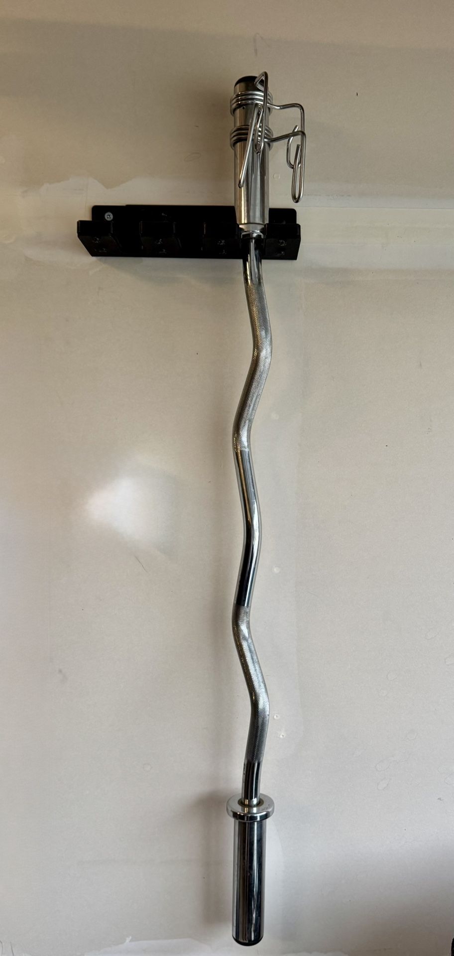 Curl Bar With 50 Lbs In Plates And Clips