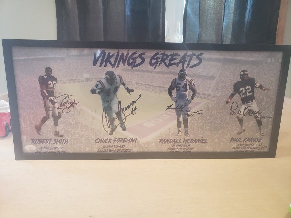 Vikings Greats autographed picture