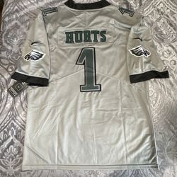 Jalen Hurts Jersey Gray Large Philadelphia Eagles Super Bowl MVP 