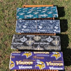 NFL Cotton Fabric Bundle: Dallas Cowboys, New Orleans Saints, Eagles, Vikings | Licensed Team Material for Quilting & Crafts