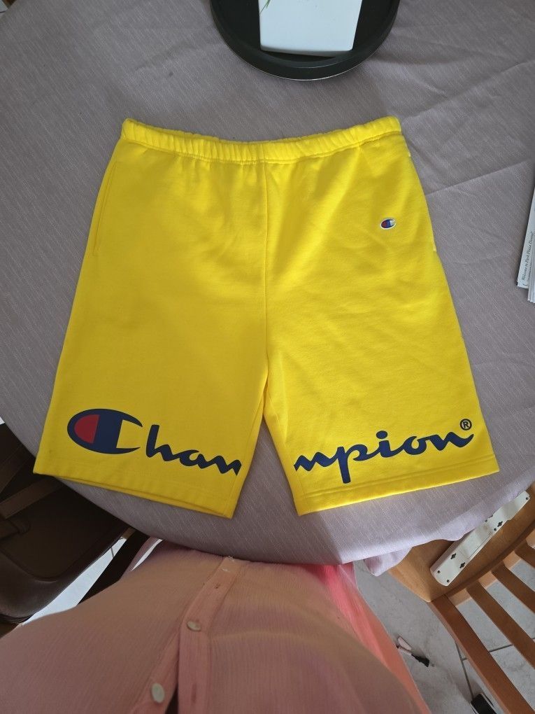 Champion Yellow Men's Shorts – Size XL