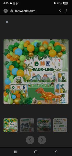 One a Saurus 1st Birthday Decoration Bundle