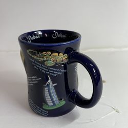 Dubai UAE Souvenir 3D Embossed Burj Khalifa Building Burj Al Arab Hotel Mug