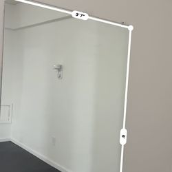 Clear 43 in. W x 72 in. H Oversized Rectangular Frameless Yoga Gym Mirror
