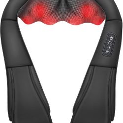 Neck and Shoulder Massager - Back Massager with Heat, Deep Kneading Electric Massage Pillow for Neck, Back, Shoulder,Foot,Body