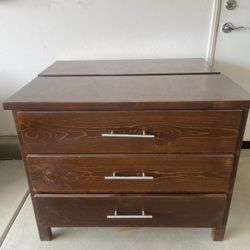 Two Solid Wood Nightstands