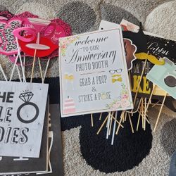 Photo booth Wedding Props