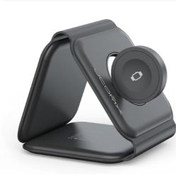 3 in 1 Nano Wireless Charger, 3 in1 Foldable Magnetic Charging Station -