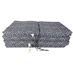 Mainstays Navy Blue Geometric Print Outdoor Chair Seat Cushions