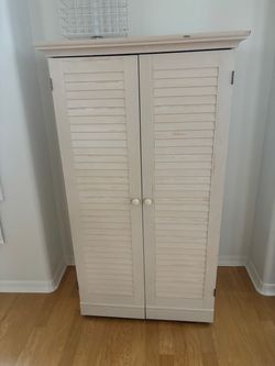Craft cabinet with table and matching bookshelves