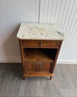 Antique Marble Top Nightstand