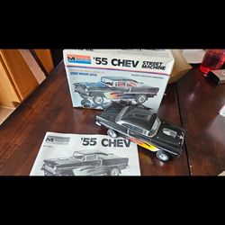 (1970's) Monogram '56 Chevy Supercharged Model Kit 2255 Street Machine Bel Air, Firm.