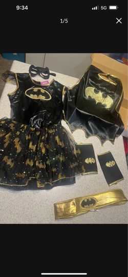 Batgirl Girls Halloween Costume Set