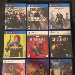 Got 6 Games Some For PS4 Some For Ps5 Selling Individually Each For 5$  Or All Together For 30