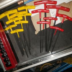 Bondhus t-handle Allen Wrenches, Metric And Standard/SAE Hardly Used