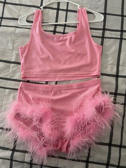 Pink Fuzzy Outfit
