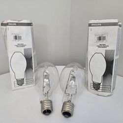 (2) Philips Lamp Bulb Coated MH400/U Metal Halide M59/E 400 Watts
