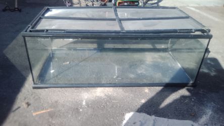 Reptile glass terrarium tank with screen top