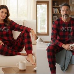 Couple Matching Pajamas Outfit Christmas Navidad Xmas Pareja His Her Mom Dad 
