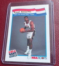 1991 NBA Hoops USA Basketball Karl Malone #56 Jazz Team USA RJS