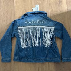 Bride To Be Tasseled Jean Jacket (never worn)