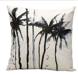 Black Palm tree Modern pillows cases