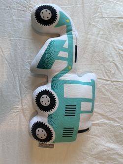 Boys Excavator Decor Pillow