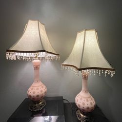 Vintage 1940s Leviton Lamp Pair Art Deco Era