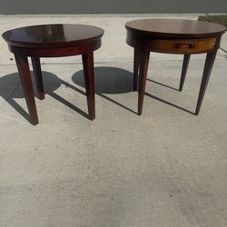 2 Round Decorative Side Tables H22x24 H23x25 price is for Both