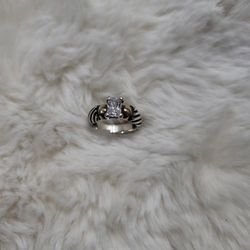 silver ring 925 with 18kt gold