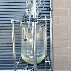 100L Jacketed Glass Reactor Vessel 