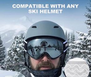Findway Ski Goggles with Mirrored Lens
