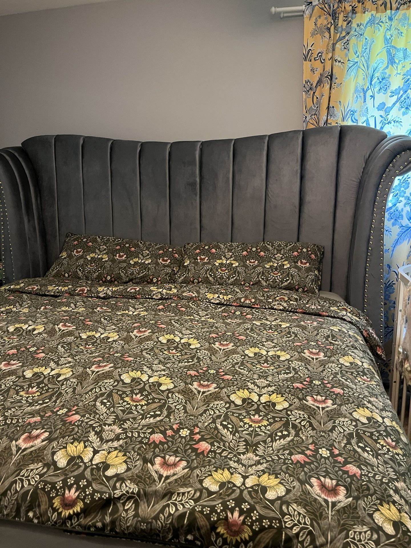 Beautiful Upholstered King Size Bed