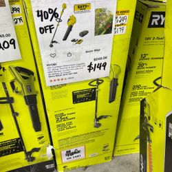 Ryobi 40v 2-tool Weedeater And blower Kit