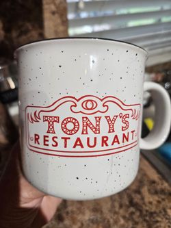 Tony's Restaurant Speckled Ceramic Mug