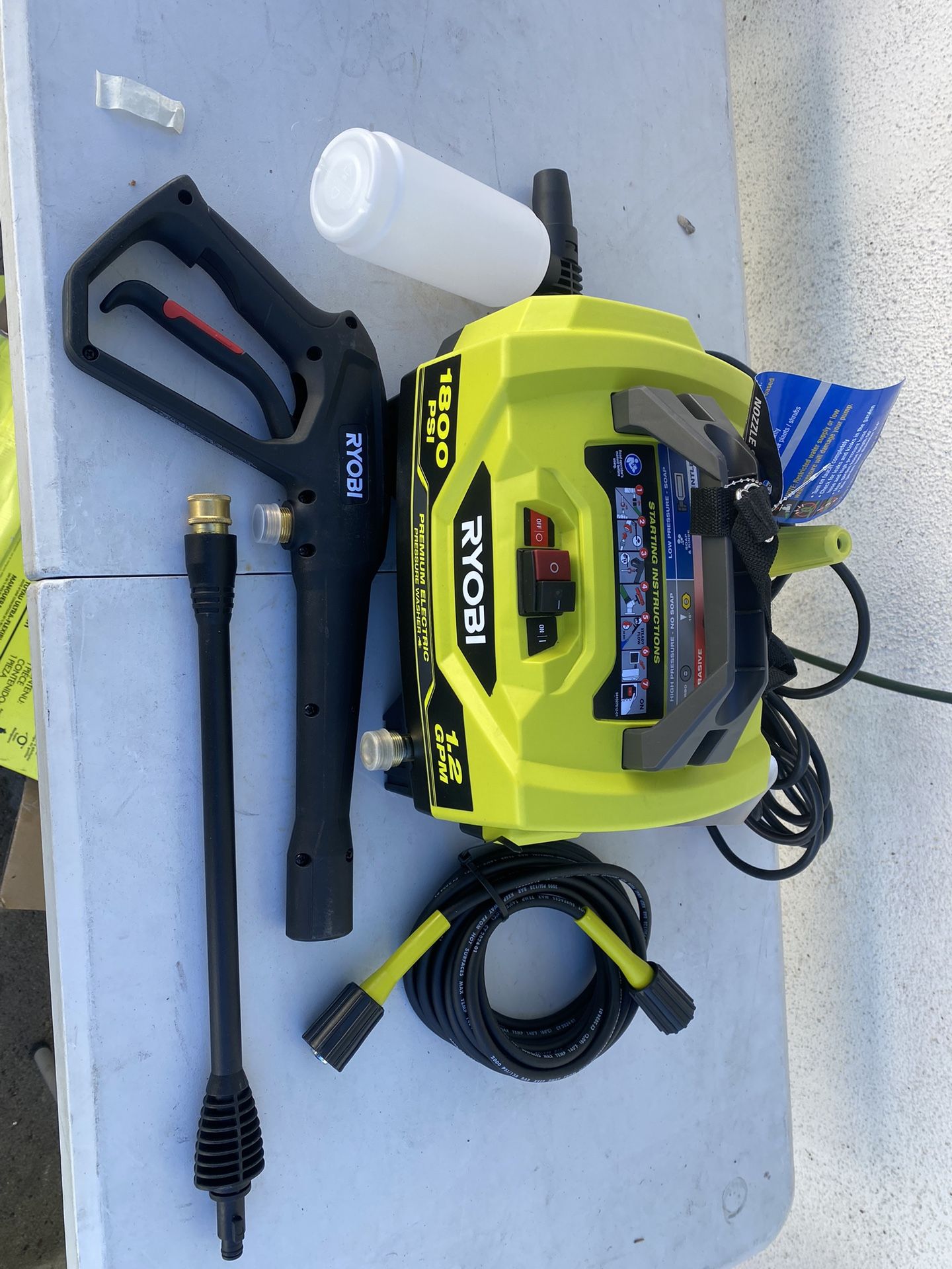 Ryobi 1800 Psi Electric Pressure Washer