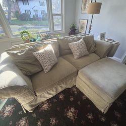 Pillow Back Sofa And Ottoman 